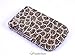 Smile Case Leopard Bling Rhinestone Crysal Jeweled Snap on Full Cover Case for Blackberry Curve 8520 8530 (8520-Bling Leopard Light) thumb
