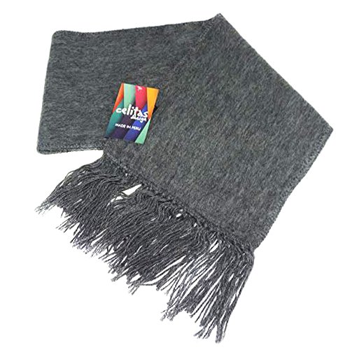 SCARF Dark Grey 50% alpaca 50% acrilic made in PERU sfdgr