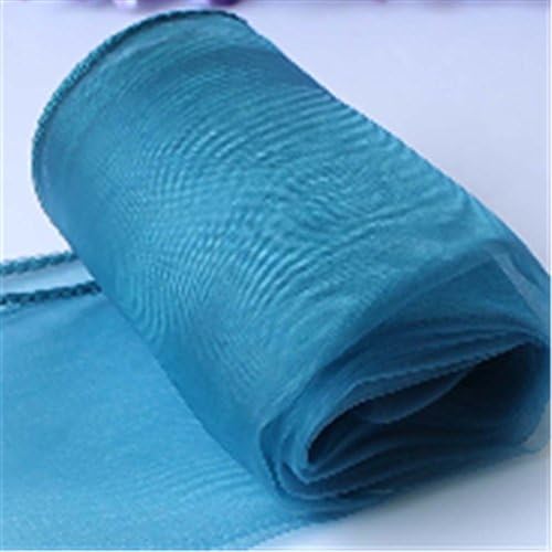 LingStar Premium Quality 30x275cm Sheer Organza Table Runner Wedding Party Home Decoration Aqua Green 5 pcs