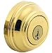 Kwikset 985 3 SMT CP Double Cylinder Deadbolt Featuring SmartKey, Polished Brass