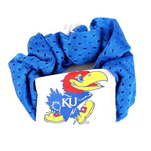 University of Kansas Jayhawks Blue Hair Scrunchie - Hair Twist - Ponytail Holder