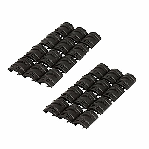 IEMNA 24PCS Rubber Covers /Rubber Mounts /Rubber Rail Guard with Flexible Adjustment for Picatinny Rails and Weaver Rails