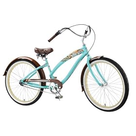 Click here to buy Nirve Lahaina Ladies 3-Speed Cruiser Bike (Coral Teal) by Nirve