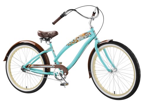 Childrens Toyshop  Toys : Nirve Lahaina Women's 3-Speed Cruiser Bike (Coral Teal)