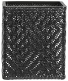 Apartment Wastebasket - Black Wicker (Black) (12.125H x 7.5W x 10.5D)