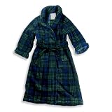 Carters Watch the Wear - Boys Fleece Plaid Robe, Green, Black