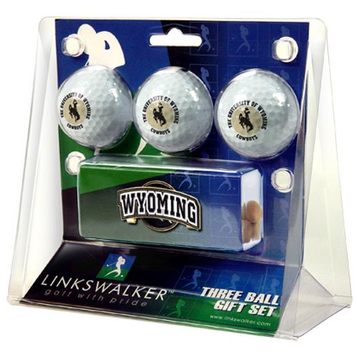 Wyoming Cowboys Ncaa 3 Golf Ball Gift Pack W/ Hat Clip