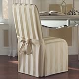 United Curtain Madison Dining Room Chair Cover, 19 by 18 by 39-Inch, Natural