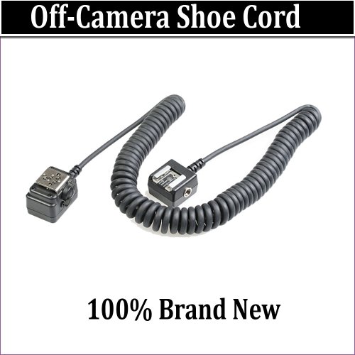 Off Camera Shoe Cord For The Canon Digital EOS 50D, 40D, 30D, 20D, 10D, 5D Which Have Any Of These (580EX I & II, 430EX I & II, 270EX, 220EX) Canon Speedlite Flashes
