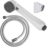 VARILUX Polished Chrome Hand Held Shower Spray,60 Metal Hose, Wall Mount Bracket Set 51LqxAPtzpL. SL160 VARILUX Polished Chrome Hand Held Shower Spray,60 Metal Hose, Wall Mount Bracket Set