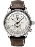 Zeppelin Herrenarmbanduhr Special Edition 100 Jahre Zeppelin Dual Time Quarz Groß Datum champagner 7640-1
