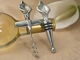 Elegant Chrome Calla Lily Wine Opener, Wine stopper set (Set of 48)
