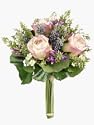 11" Rose and Lupinus Silk Wedding Bouquet in Pink and Lavender