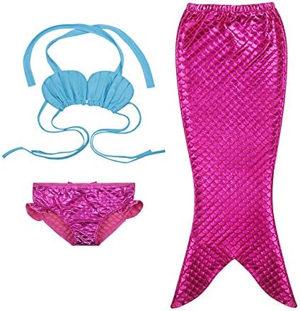 Mermaid Tail Swimmable Bikini Set Cosplay Costumes (3-4Years)