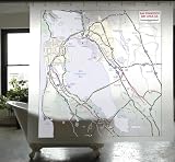 Izola Shower Curtain, San Francisco Map Izola Shower Curtain, San Francisco Map