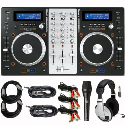  Numark MixDeck Express Dj Controller Deluxe w AKG P3S Mic, Headphones & Cables 