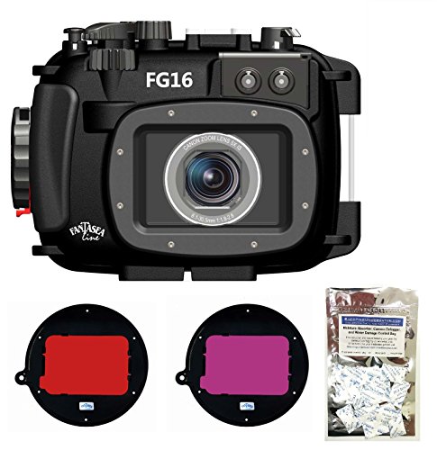 Canon G16 Underwater Camera Housing Fantasea FG16 w/ Red & Pink Filter + FREEBIE