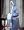 blue-white striped/White