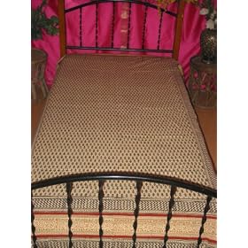 Floral Cotton Print India Bedspread Coverlet Twin