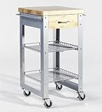 Cook like a pro with this mobil gourmet chopping block / center island
