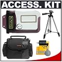DiCAPac WP-711 Waterproof / Underwater Case with Deluxe Padded Carrying Case + Tripod for Canon, Nikon, Sony, Kodak, Olympus, Pentax and Fuji Ultra-Compact Digital Cameras