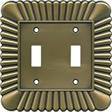 FRENCH TASSEL Antique Brass Switchplates Outlet Covers, Rocker, GFCI 2 Toggle