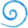 12 Gauge Blue Acrylic Glitter Spiral Taper