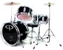 GP50 3-Piece Junior Child/Kids Drum Set with Sticks - Black (for 3 to 8 yrs)