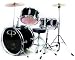 GP50 3-Piece Junior Children's/Kids Starter Drum Set with Sticks - Black
