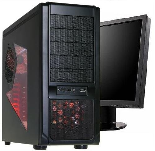 Tronics24 Gamer AMD Phenom II X4 945 Quadcore 4 x 3 GHz , 4 GB DDR2 PC800, MSI, 250 GB SATA, Nvidia Geforce GTX260 896 MB, DVD-Brenner, GigabitLan, Sound, 24 Monate Garantie, 61cm (24") TFT, Maus & Tastatur