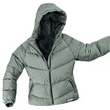 Buy TAIGA Seymour 'DRY' 700 Goosedown Jacket - Women's Light & Silk-Soft Water-Resistant European Goosedown Hooded Jacket, Color Stone, MADE IN CANADA