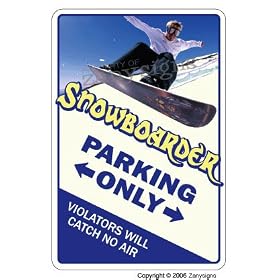 SNOWBOARDER ~Sign~ parking snow board boarder gift thumbnail
