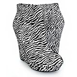 Zebra Printed Ankle Wedges Booties Platform