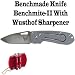 Benchmade Knife Benchmite-II Mchenry & Williams 1.92in. Drop Point Blade Folding Knife Bundle With Acclaimed Wusthof Pocket Sharpener