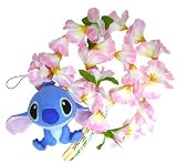 ディズニー『リロ＆スティッチ』ハワイアンレイネックストラップ　ピンク/夏にぴったり♪