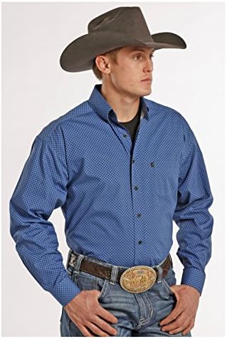 TCD8738 Tuf Cooper Performance by Panhandle Long Sleeve Western Shirt Royal Blue XL