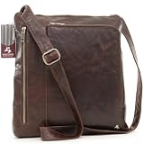 Visconti - Sac bandoulière pour iPad - compatible iPhone/MP3 - Texas TX-24 - Marron