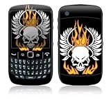 Flame Skull Design Decal Skin Sticker for BlackBerry Curve 8500 Cell Phone