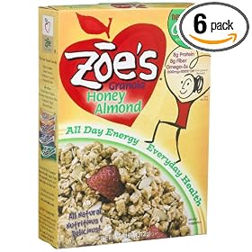 Zoe's Granola, Honey Almond, 11 Ounces (Pack of 6)