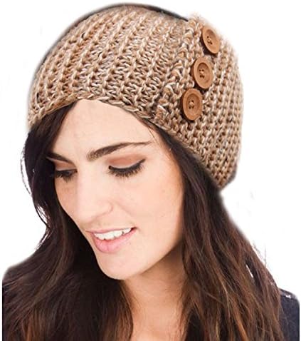 Crochet Flower Bow Knitted Headwrap Headband Ear Warmer Hair Muffs Band Winter