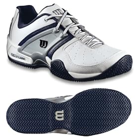 Mens Wilson Trance II Tennis Shoe - White Silver by Wilson