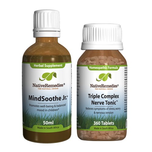 Native Remedies Triple Complex Nerve Tonic and MindSoothe Jr. ComboPack