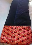 52 Gold Christmas Tree Skirt, Black Red Gold Traditions Quilted