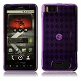 Cbus Wireless Purple Argyle Diamond Flex-Gel Case / Skin / Cover for Motoro ....