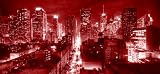 LARGE CANVAS ART NEW YORK RED 44 X 20 INCHES BOX CANVAS ART READY TO HANG