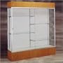 Reliant 2076 Series Case with Oak Base Case Back: White, Frame Color: Dark Bronze, Wood Color: Carmel