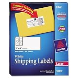 Shipping Labels with TrueBlock Technology, 2 x 4, White, 1000/Box