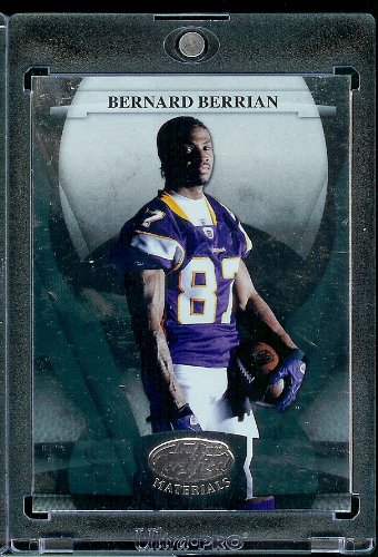 2008 Leaf Certified Materials Football Card - Bernard Berrian / Minnesota Vikings / NFL Trading Card in Protective Display Case!