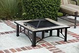 Tuscan Tile Mission Style Square Fire Pit