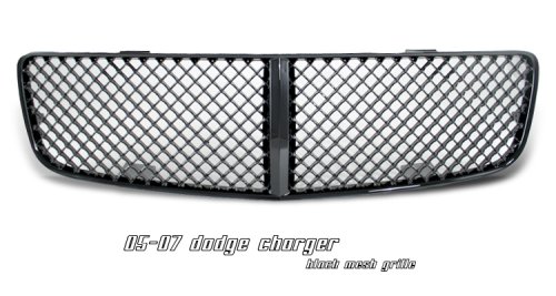 05 06-07 DODGE CHARGER SRT-8 SXT R/T EURO MESH FRONT GRILL GRILLE BLACK
